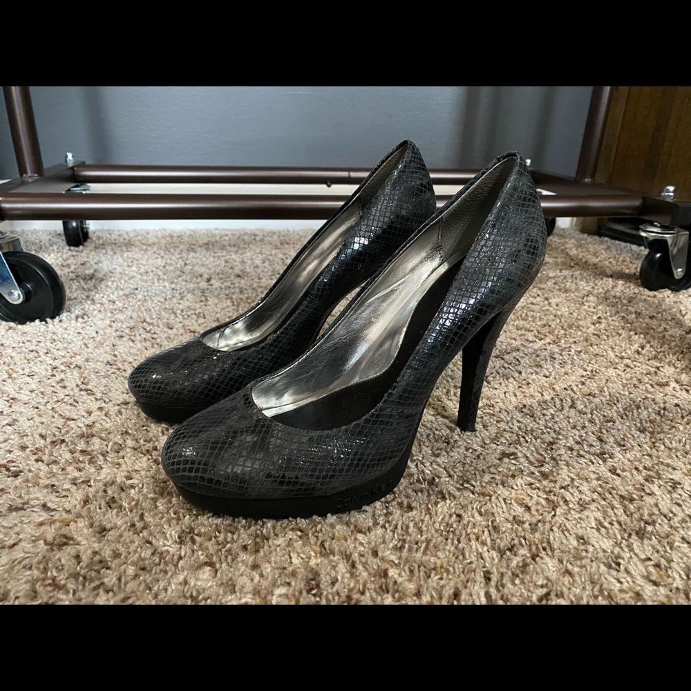 Calvin Klein Black Python Heels - image 3
